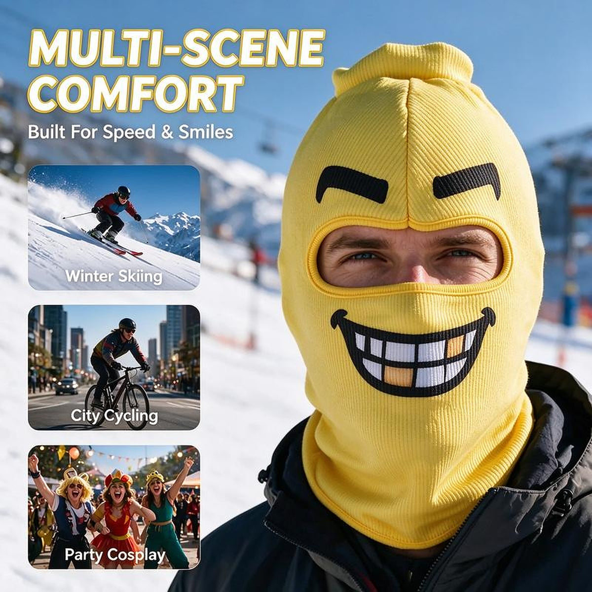 Funny Face Ski Mask Balaclava